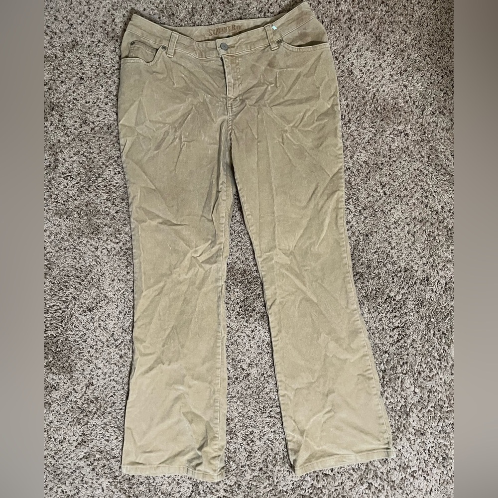 low rise bootcut corduroy jean